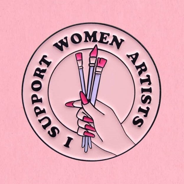 I Support Women Artists Enamel Pin Cranbrook Art Museum Store